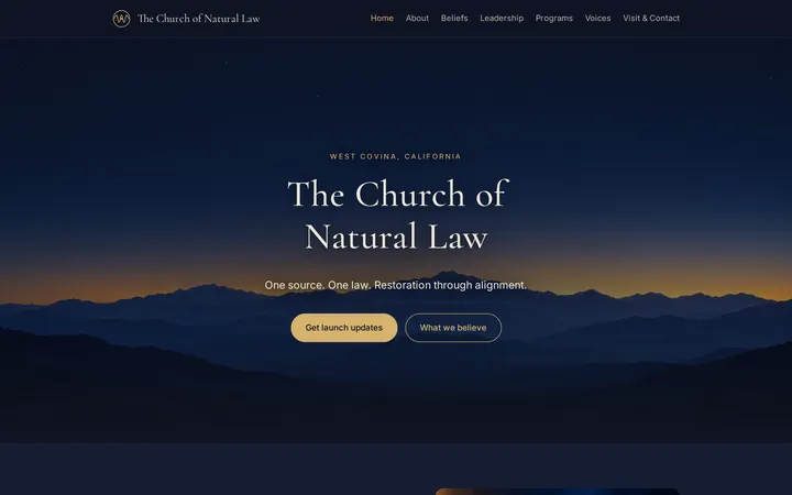 The Church of Natural Law — homepage